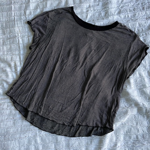 American Eagle Striped Soft Boxy Tee - Picture 1 of 5